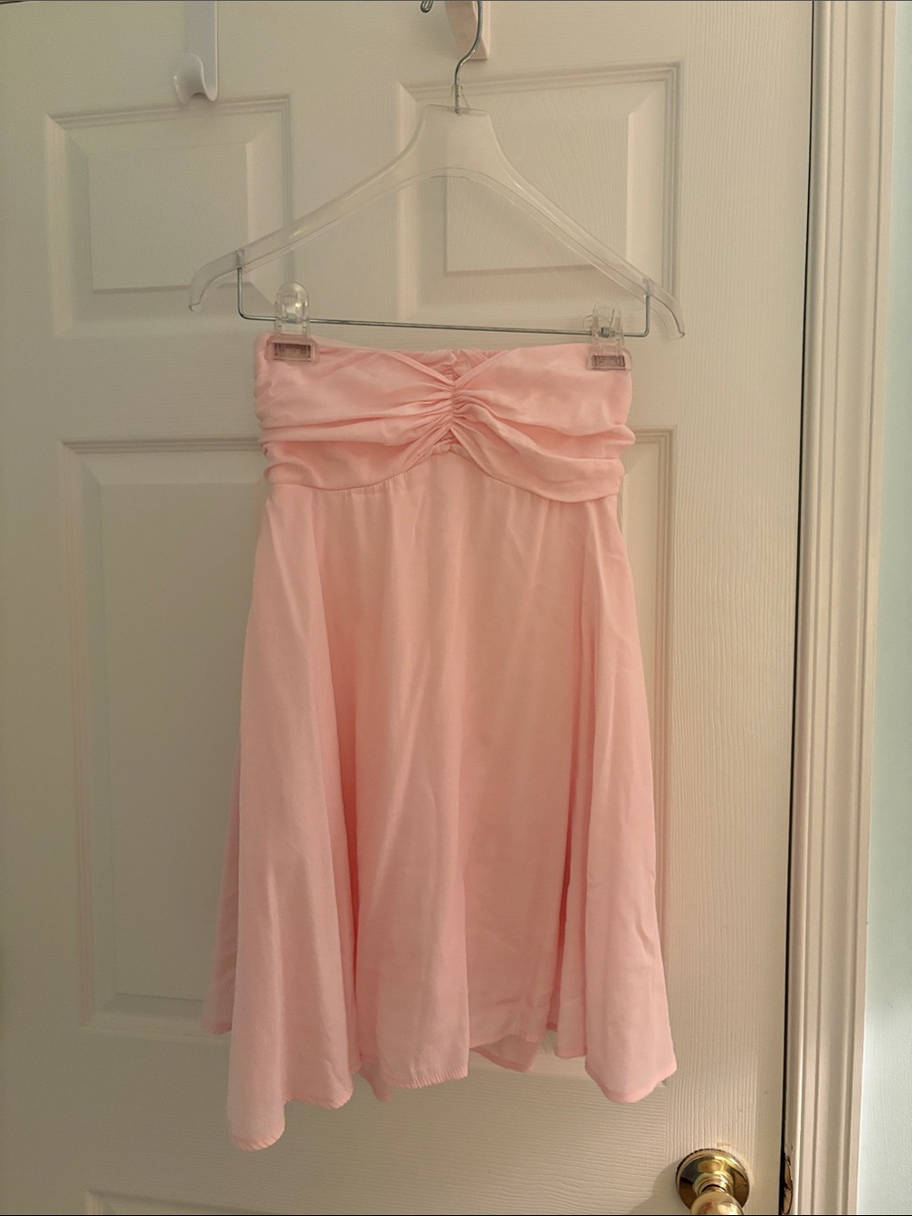 Princess Polly Strapless Light Pink Twist-Front Dress